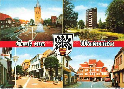 Westerstede Ammerland Niedersachsen Teilansichten Ortszentrum Turm Fussgaengerzo