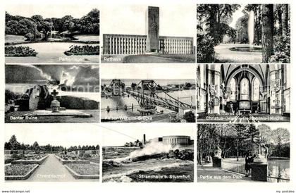 Wilhelmshaven  CITY Park Rathaus Bebel Allee Banter Ruine Kaiser Wilhelm Brueck