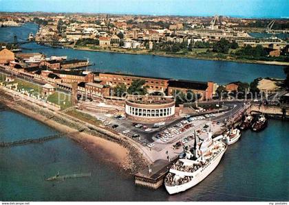 Wilhelmshaven Fliegeraufnahme Suedstrand Strandhalle MS Wilhelmshaven