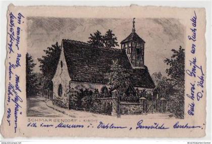 39043900 - Berlin Wilmersdorf, Schmargendorf, Kuenstlerkarte mit Kirche gelaufen von 1953. Gute Erhaltung.