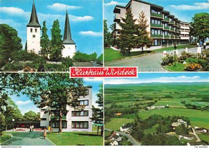 Leuscheid Sieg Windeck NRW Kurhaus-Windeck Kirche Klinik Luftbild Wald Leuscheid