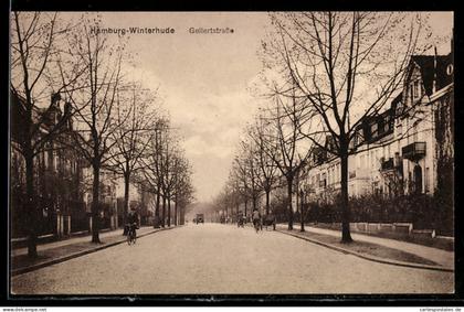 AK Hamburg-Winterhude, Häuservillen in der Gellertstrasse