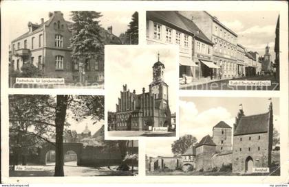 Wittstock Rathaus Stadtmauer Fachschule fuer Landwirtschaft