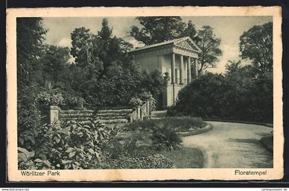 AK Wörlitz, Floratempel im Park