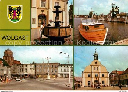 Wolgast Mecklenburg-Vorpommern Rathaus Faehrschiff Stralsund