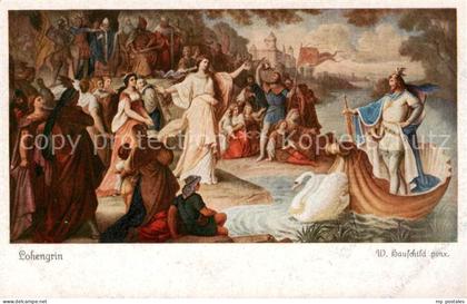 Worms Rhein Lohengrins Ankunft in Worms Gemaelde