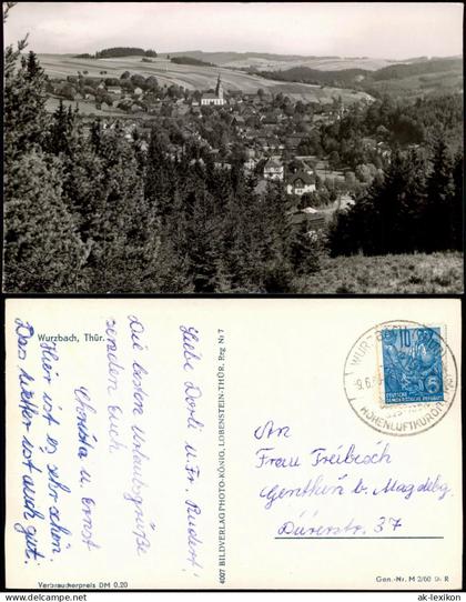Ansichtskarte Wurzbach Panorama-Ansicht Totalansicht 1960