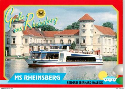 Rheinsberg Brandenburg Schloss-Rheinsberg Fahrgastschiff MS-Rheinsberg Reederei-