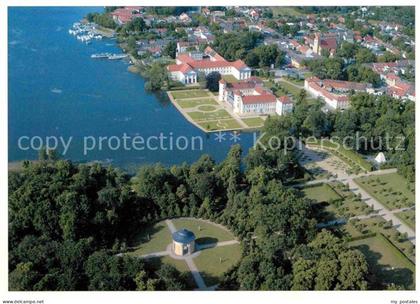 Rheinsberg Stadt Rheinsberg mit Schlossensemble und Park Fliegeraufnahme