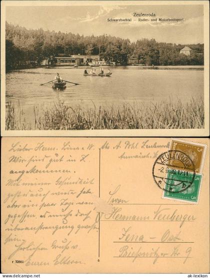 Zeulenroda-Zeulenroda-Triebes Schwarzbachtal Ruder- und Motorbootsport 1928