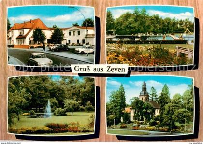 Zeven Strassenpartie Schwimmbad Park Fontaene Kirche