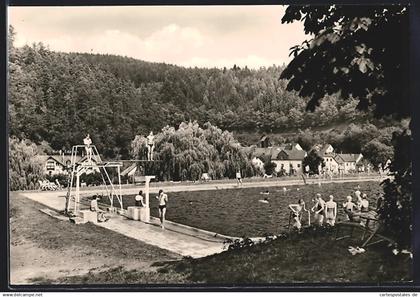 AK Ziegenrück /Thür., Schwimmbad mit Badegästen