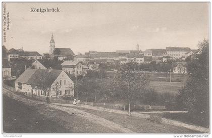 AK Königsbrück Am Auberg An der Bleiche Dresdner Höckendorfer Strasse bei Bahnhof Laussnitz Gräfenhain Höckendorf Sacka