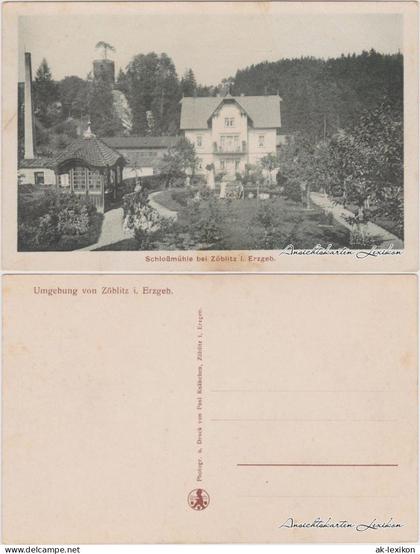 Ansichtskarte Zöblitz Schloßmühle 1922
