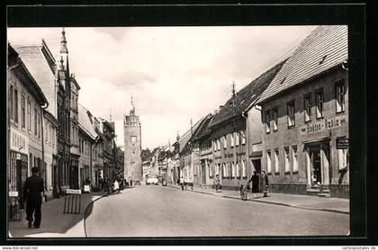 AK Zörbig /Kr. Bitterfeld, Leninstrasse mit Geschäften