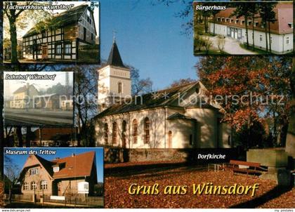 Wuensdorf Fachwerkhaus Kunsthof Buergerhaus Bahnhof Museum des Teltow Dorfkirche