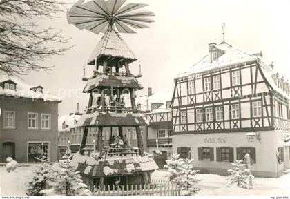 Zwoenitz Hotel Ross Markt zur Weihnachtszeit