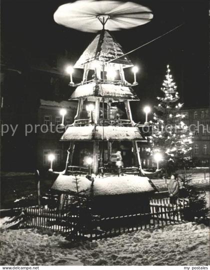 Zwoenitz Markt zur Weihnachtszeit Abendstimmung