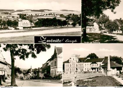 Zwoenitz Sachsen Panorama Strasse der Befreiung Bahnhofstrasse Markt
