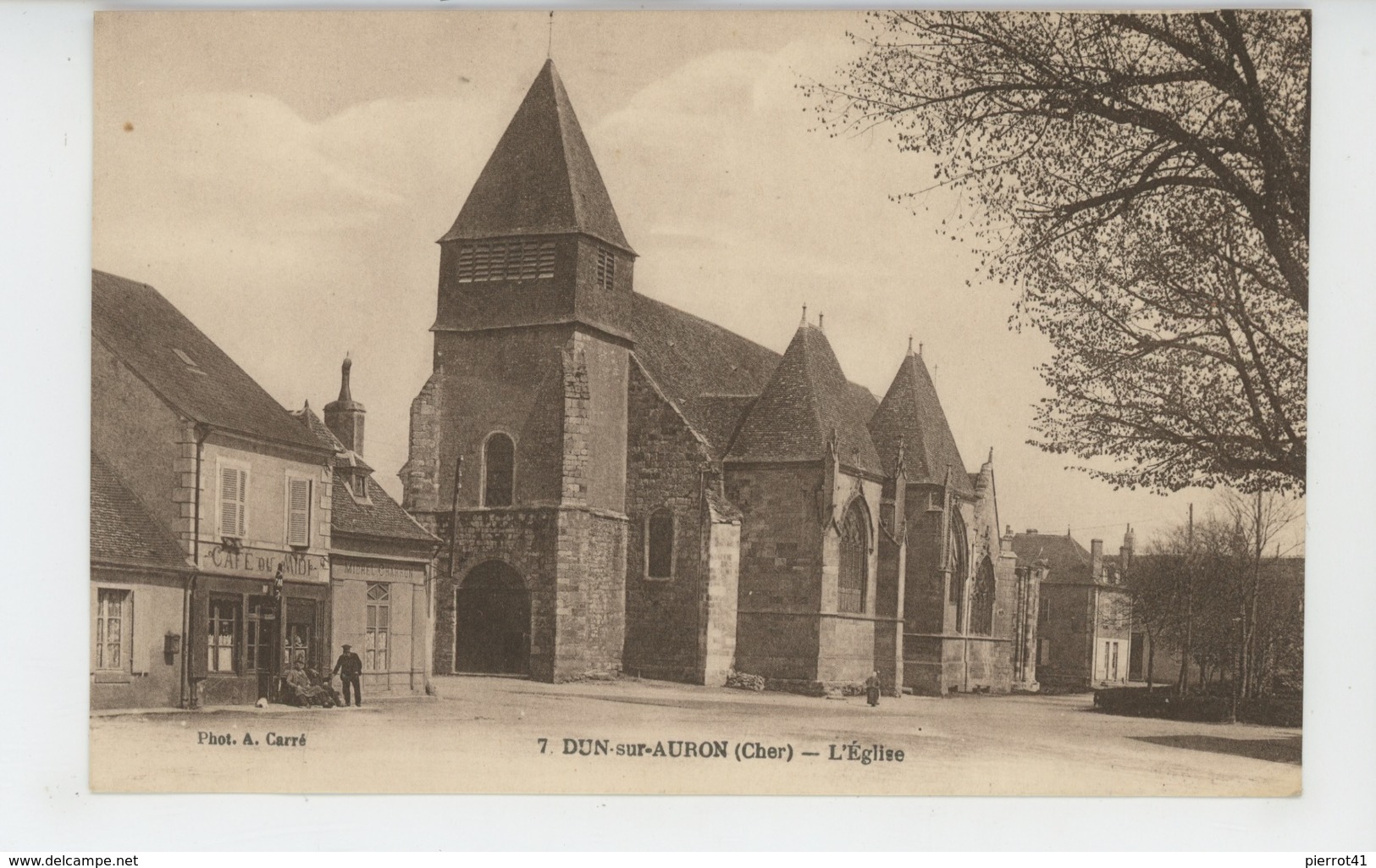 DUN SUR AURON - L'Eglise (cachet militaire au dos 1er REGIMENT D'INFANTERIE )