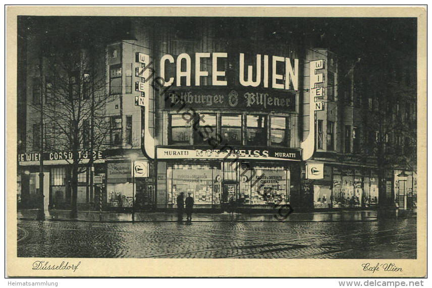 Düsseldorf - Cafe Wien bei Nacht