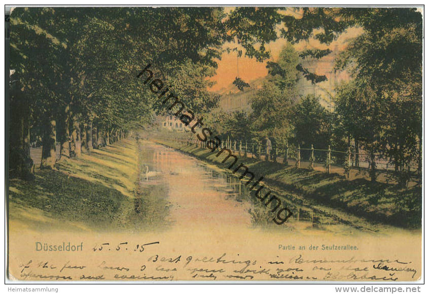 Düsseldorf - Partie an der Seufzerallee - Verlag W. Wörmbeke Düsseldorf