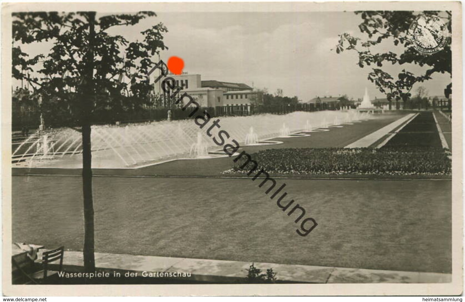 Düsseldorf - Wasserspiele in der Gartenschau - Schaffendes Volk - Reichsausstellung Schlageterstadt 1937 - Foto-AK - Ver
