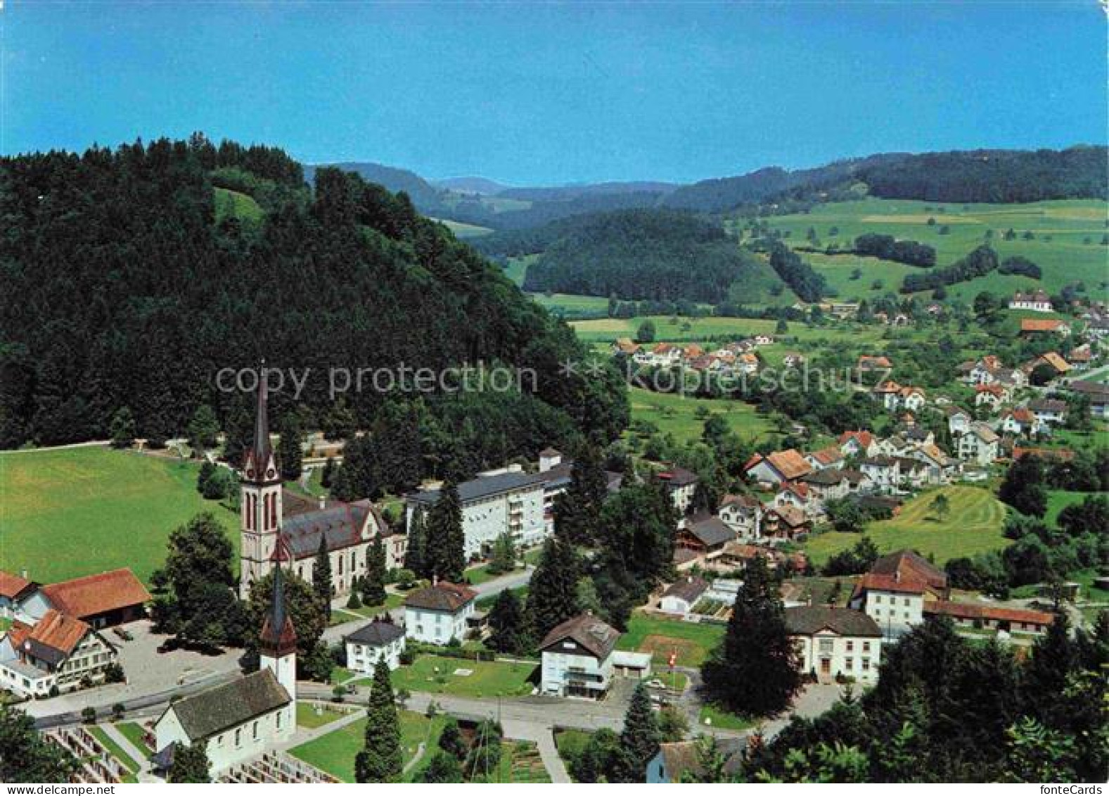 Dussnang Muenchwilen TG Fliegeraufnahme mit Kneipp Kurhaus