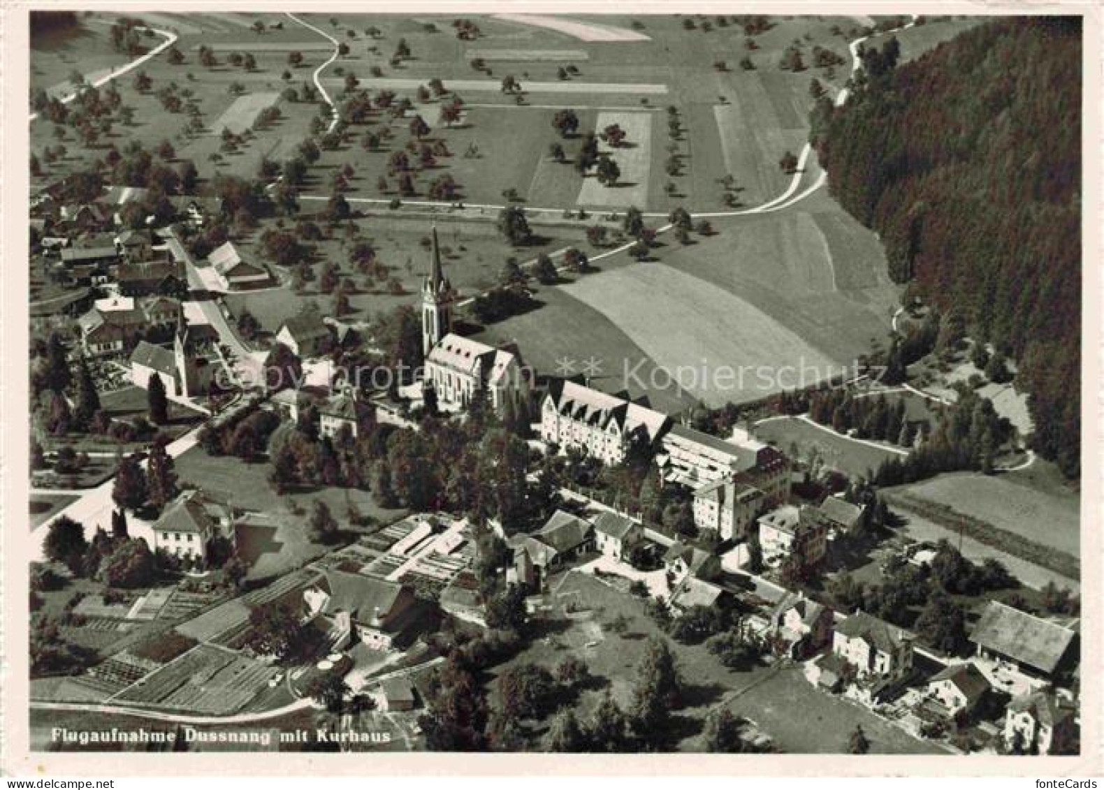 Dussnang Muenchwilen TG Fliegeraufnahme mit Kurhaus