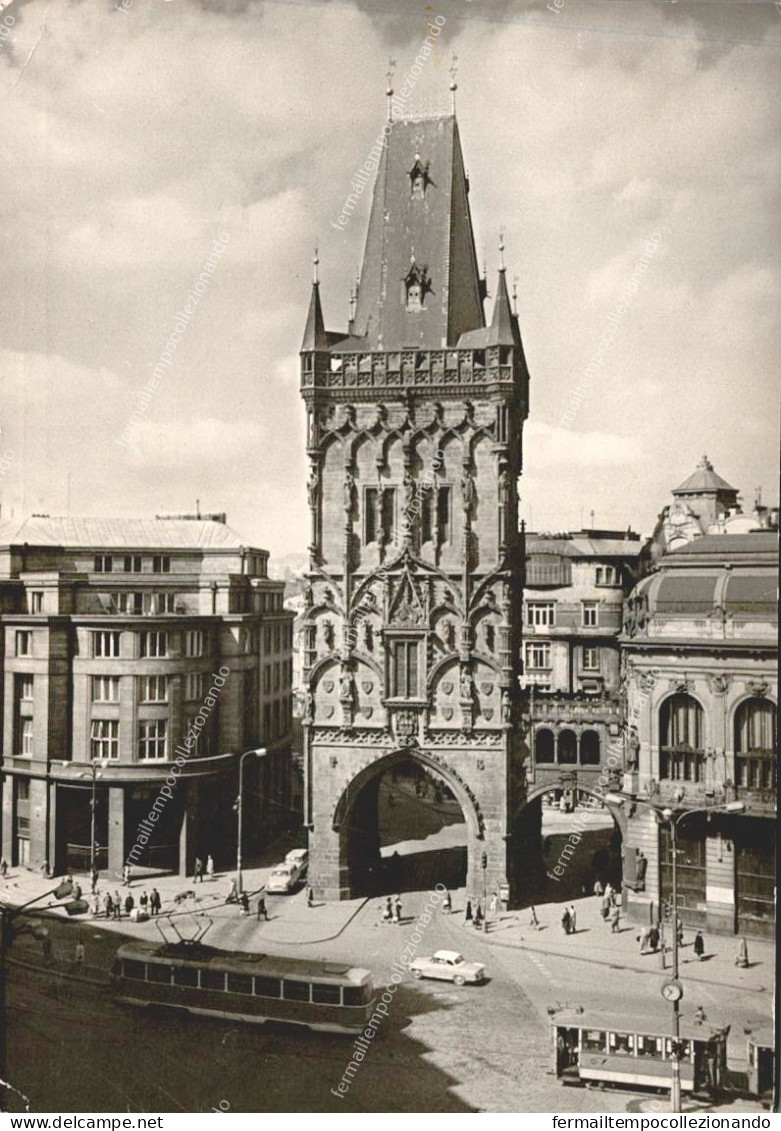 dv229 cartolina praha,the powder tower,repubblica ceca