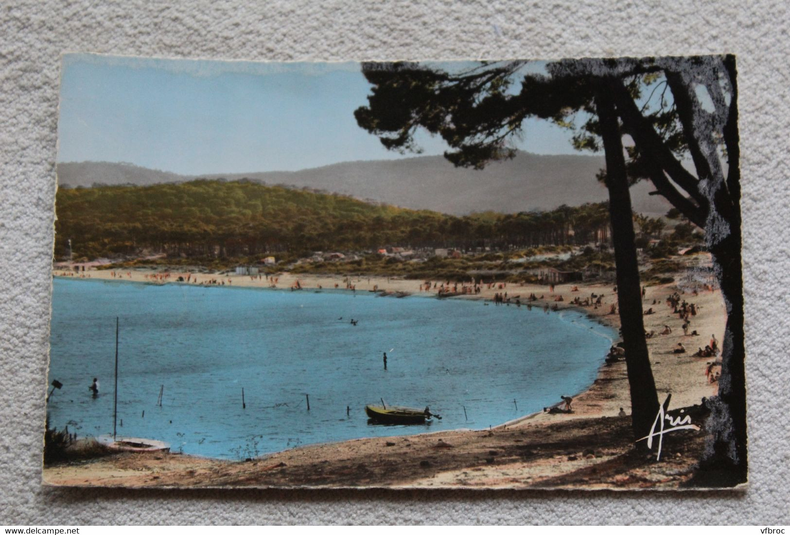E925, Cpsm, le Lavandou, la Favière, la plage, Var 83
