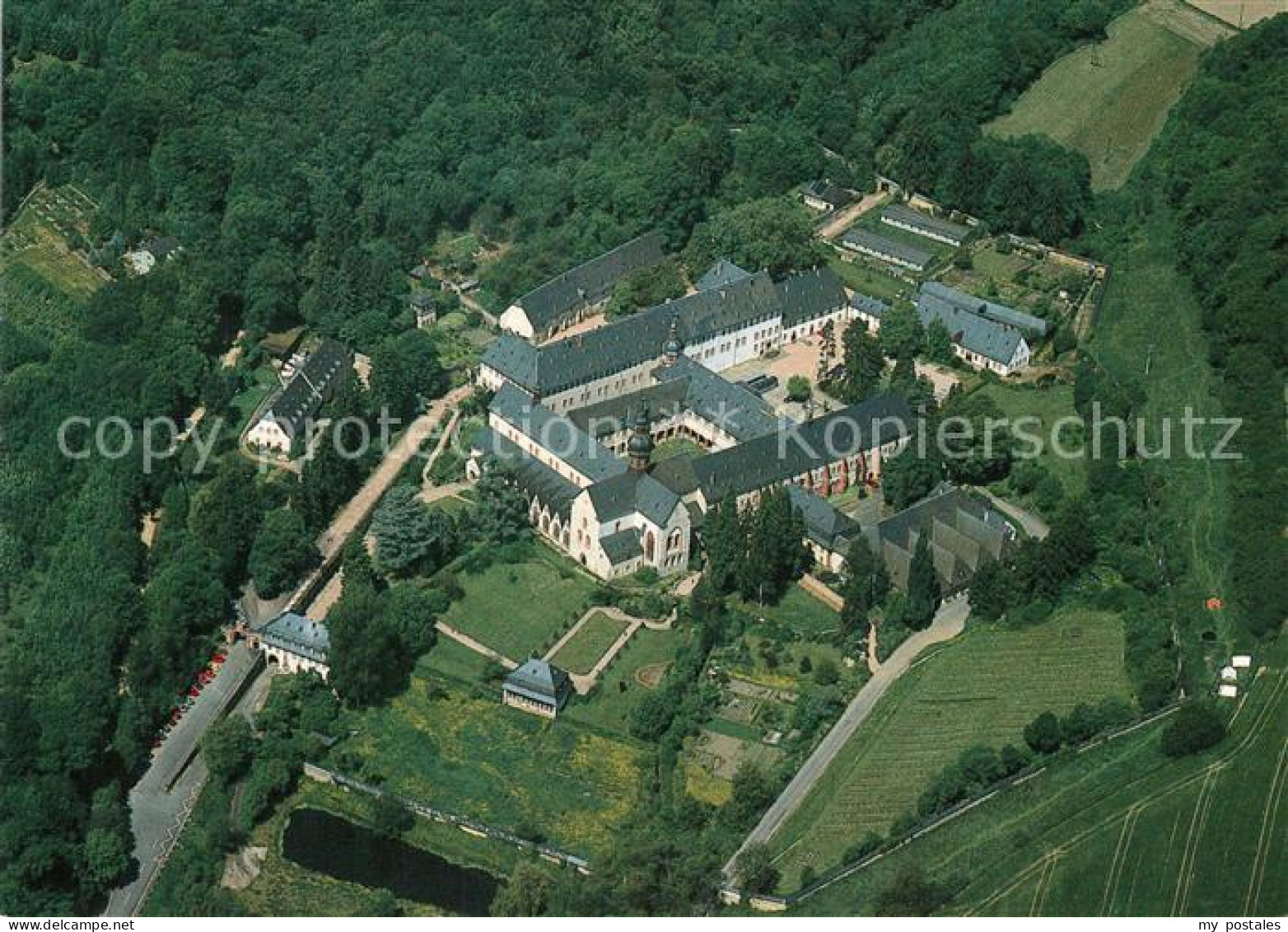 Eberbach Rheingau Fliegeraufnahme Kloster Eberbach