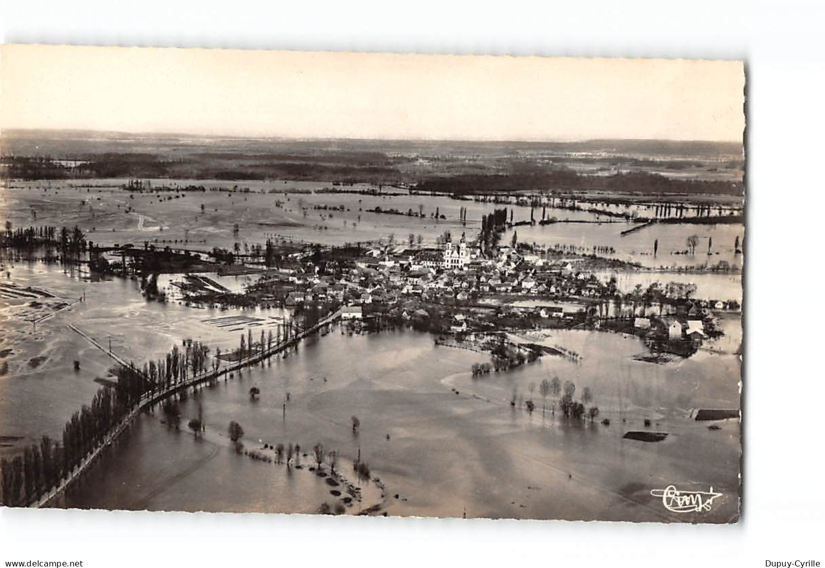 EBERSMUNSTER - Vue générale aérienne - Ebersmunster inondée - 11446 A - très bon état