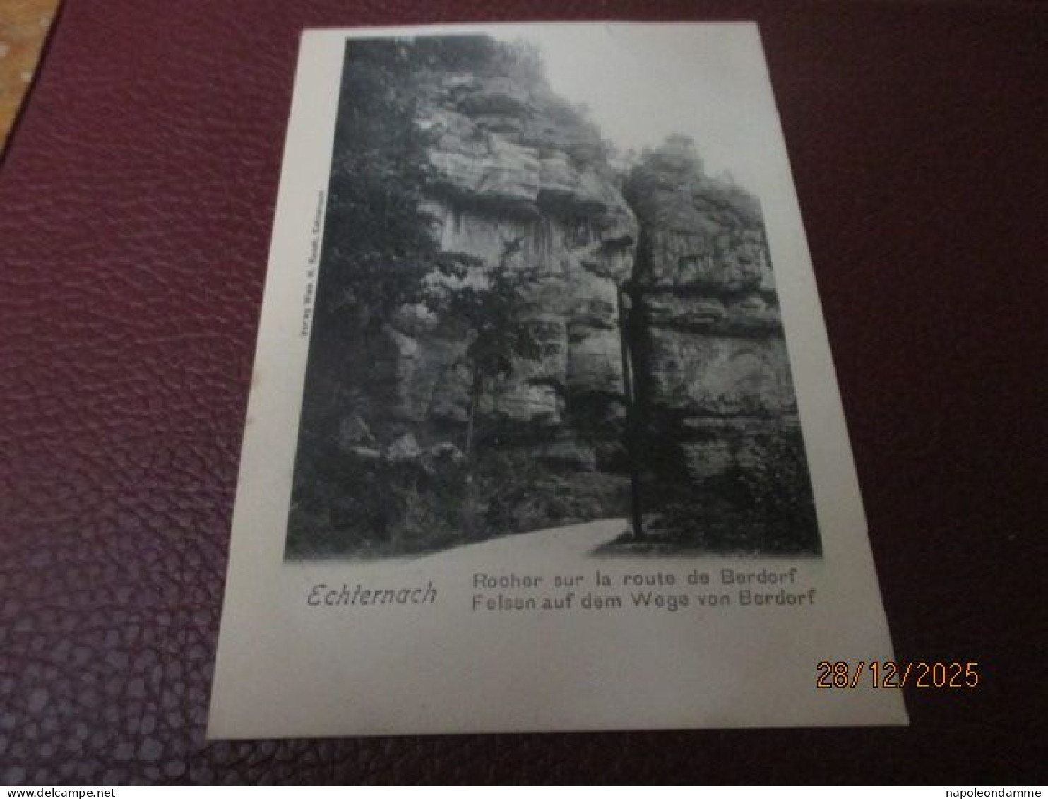 Echternach, Rocher sur la route de Berdorf,