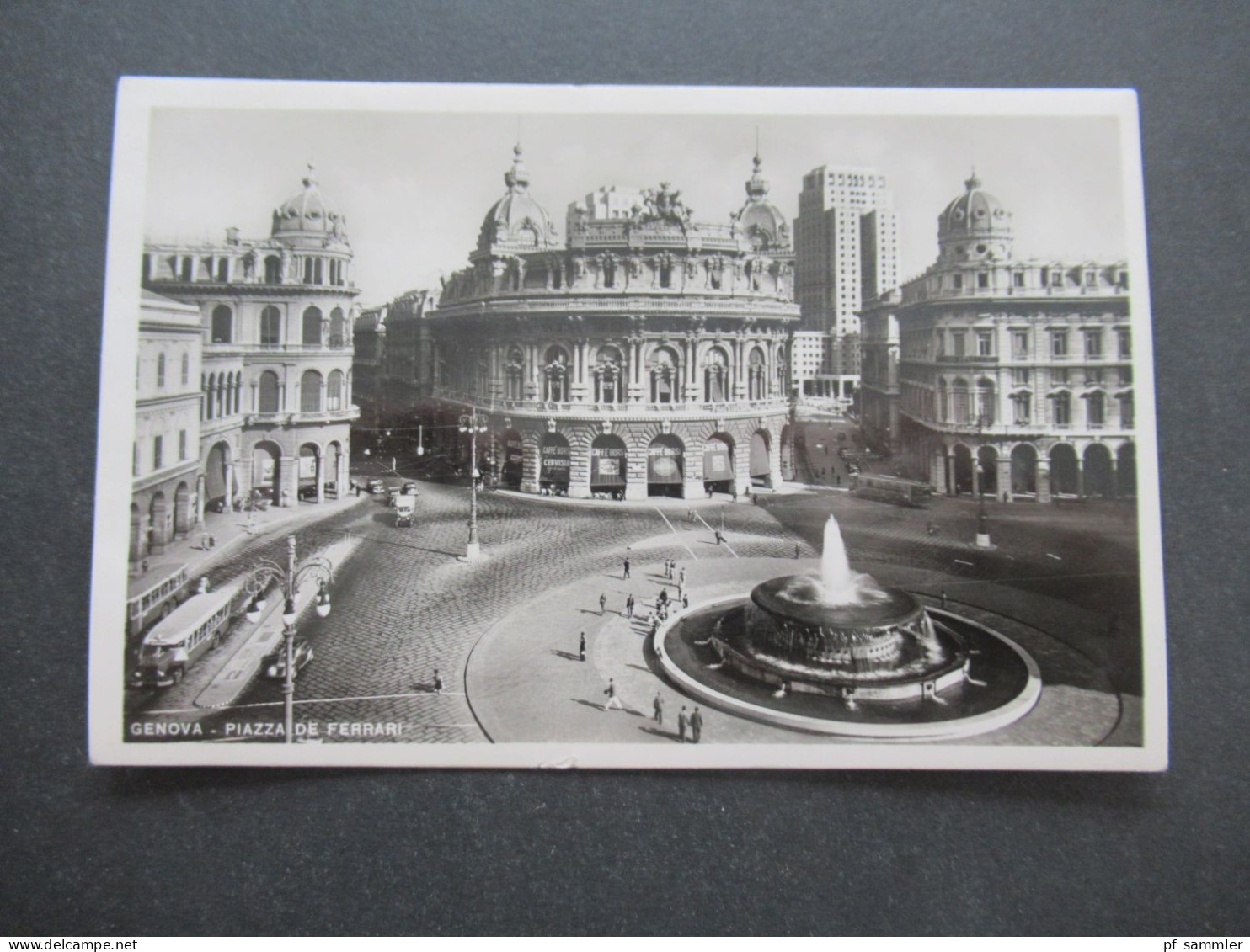 Echtfoto AK 1939 Genova piazza de Ferrari / Genua