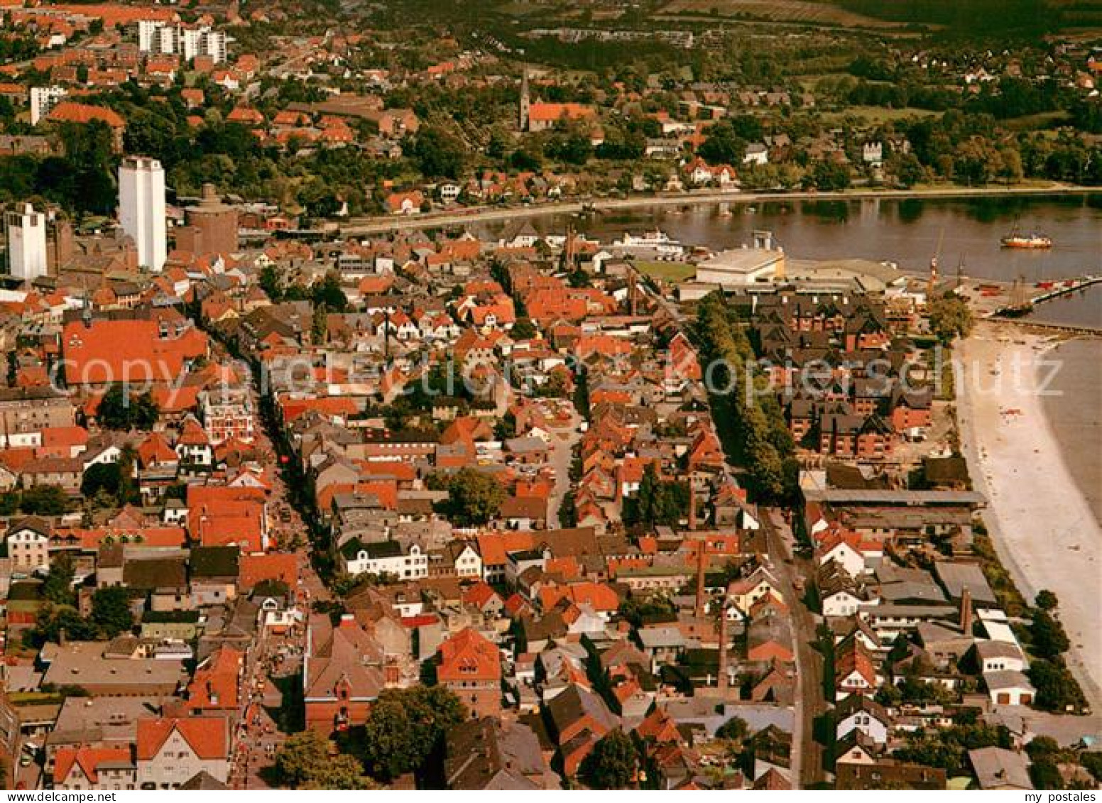 Eckernfoerde Ostseebad Fliegeraufnahme
