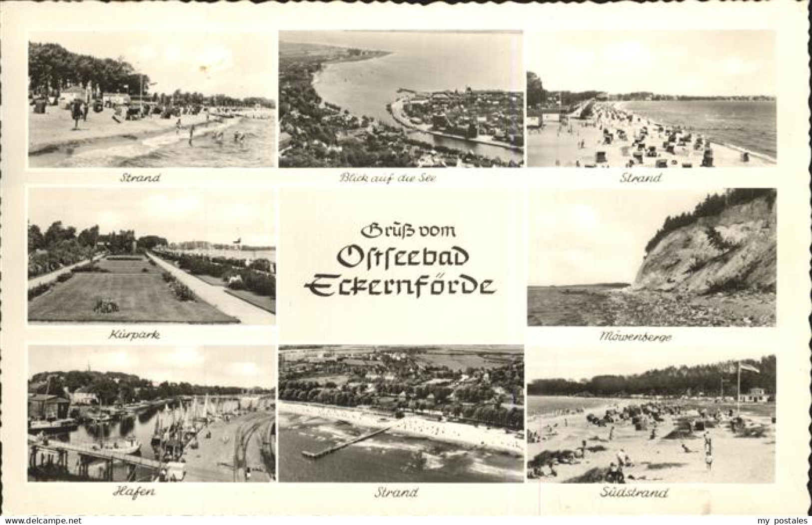 ECKERNFoeRDE Ostseebad Strand Seeblick Hafen Kurpark Moewenberge Hafen
