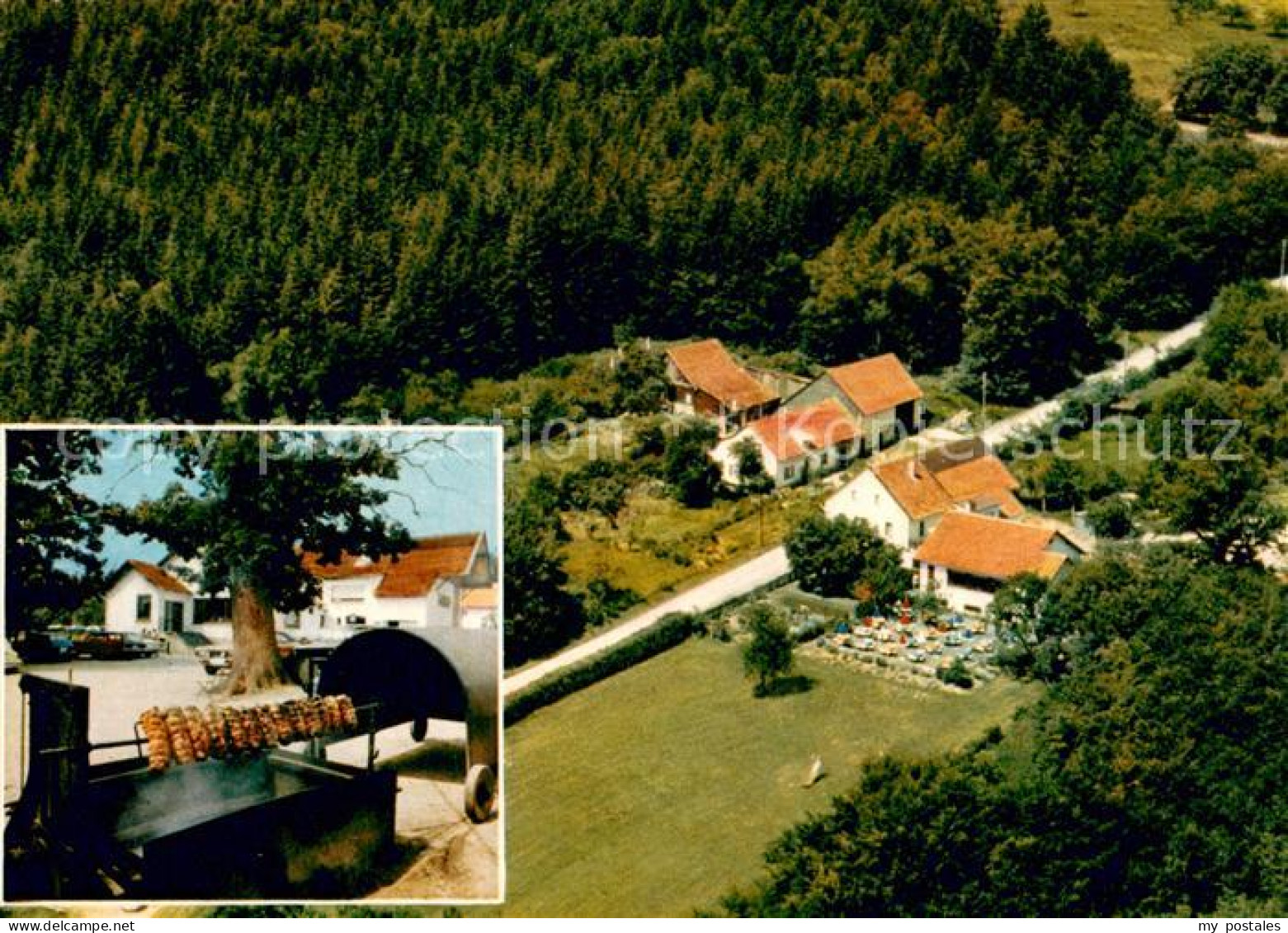 Eckweiler Bad Sobernheim Trifthuette Restaurant Fliegeraufnahme Grillstelle