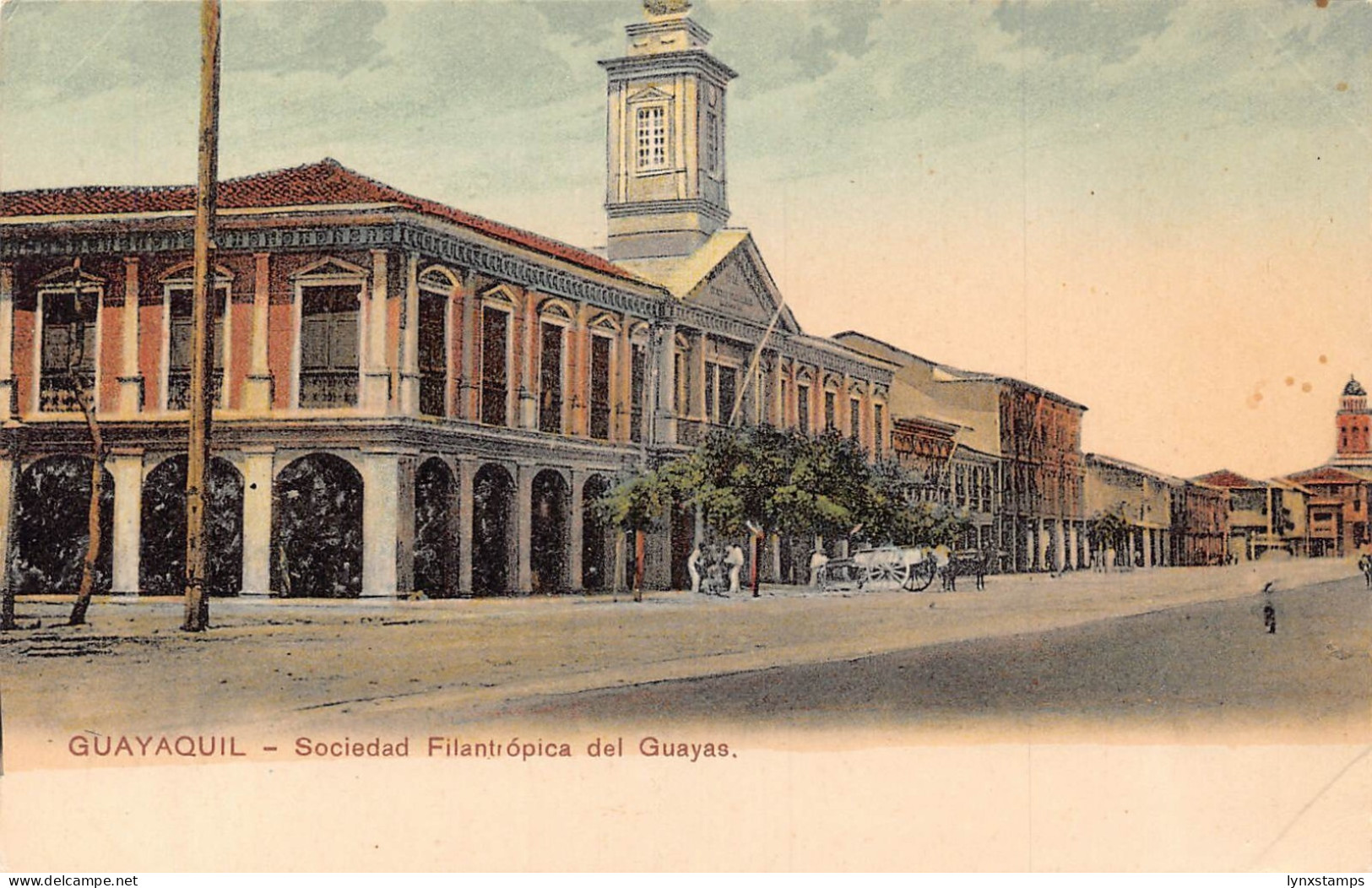 Ecuador Guayaquil Sociedad Filantropica del Guayas vintage postcard