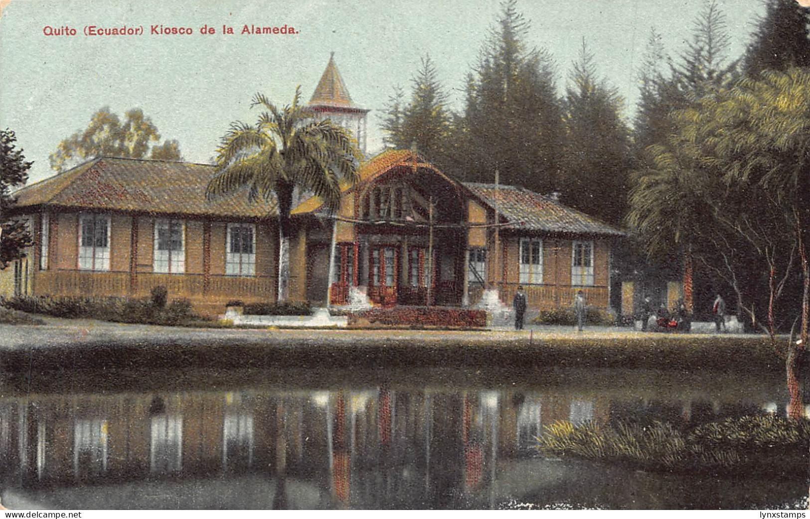 Ecuador Quito Kiosco de la Alameda vintage postcard