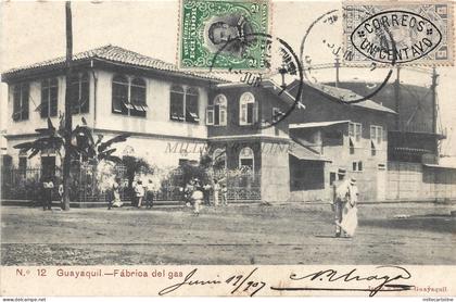 ECUADOR - Guayaquil - Fabrica del gas 1907 Postcard