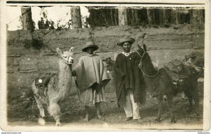 Ecuador Indigenous People and Llamas
