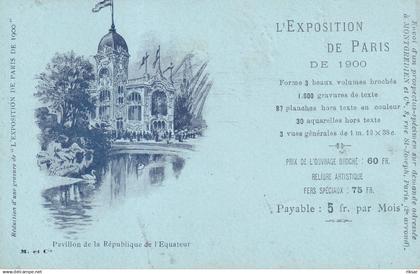 EQUATEUR(EXPOSITION PARIS 1900)