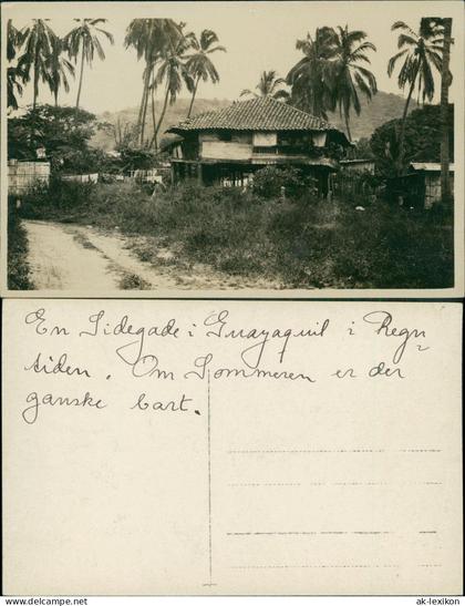 Guayaquil Straße während der Regenzeit Ecuador 1922 Privatfoto