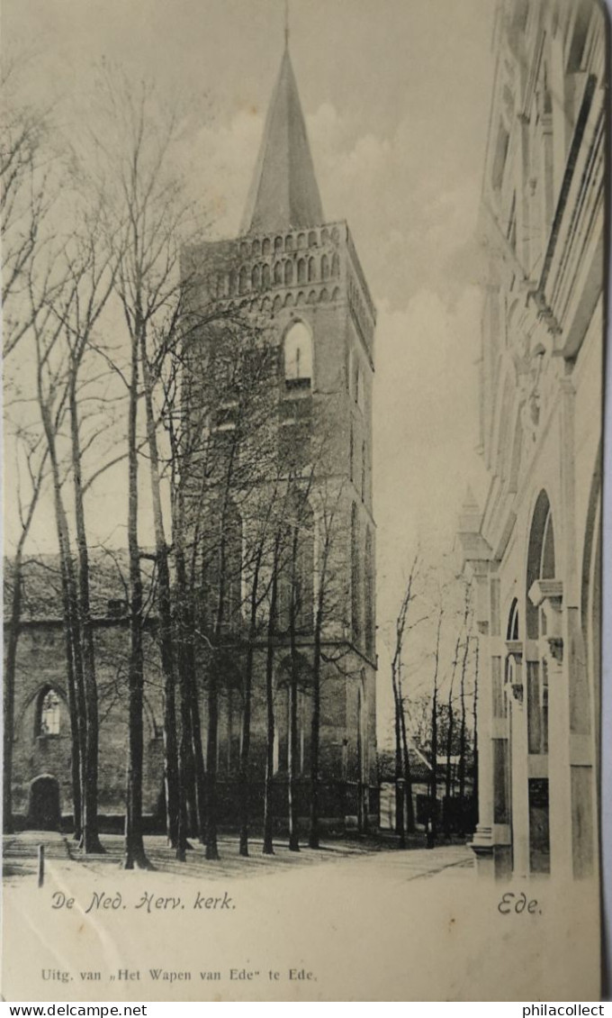 Ede (Gld.) De Ned. Herv. Kerk ca 1900 uitg. Het Wapen van Ede