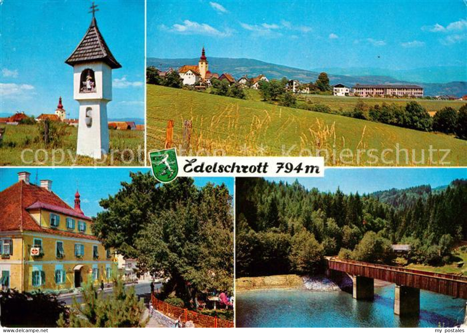 Edelschrott Bildstock Hotel Gasthof Holzbruecke Landschaftspanorama
