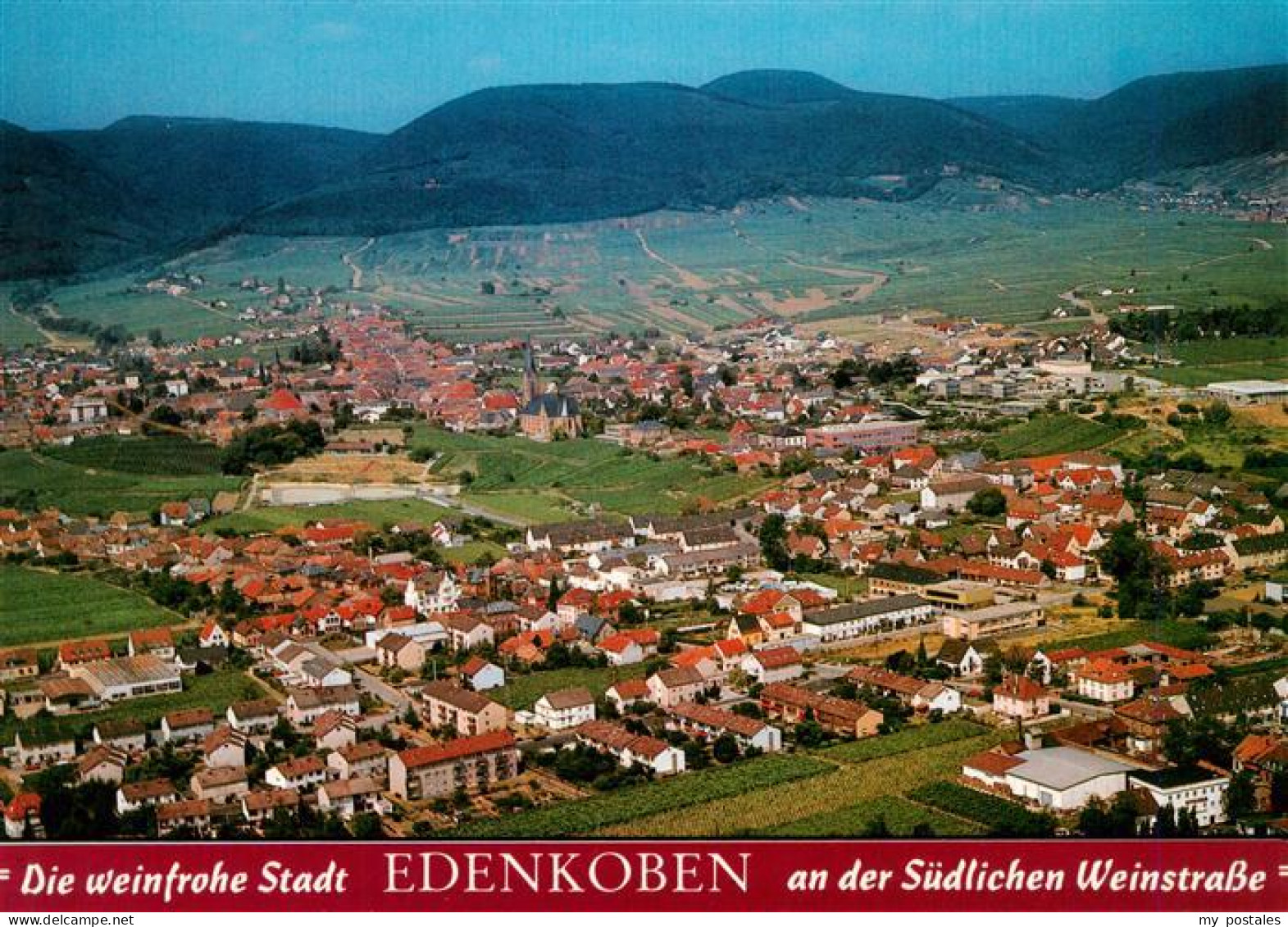 Edenkoben Weinstrasse Rheinland-Pfalz Fliegeraufnahme