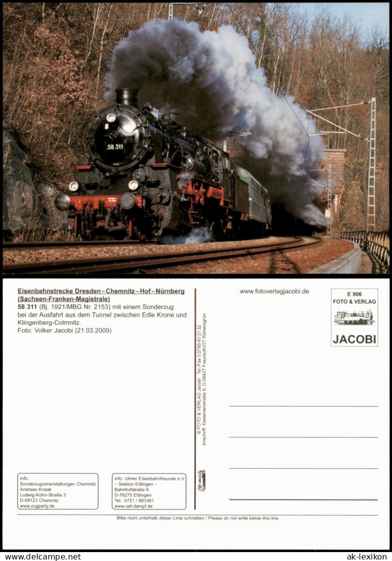 Edle Krone-Klingenberg (Sachsen) Dampflokomotive Eisenbahn Sonderfahrt 1999