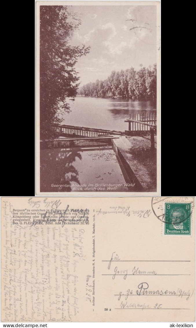 Edle Krone-Klingenberg (Sachsen) Serrenteichbaude im Grillenburger Wald 1928