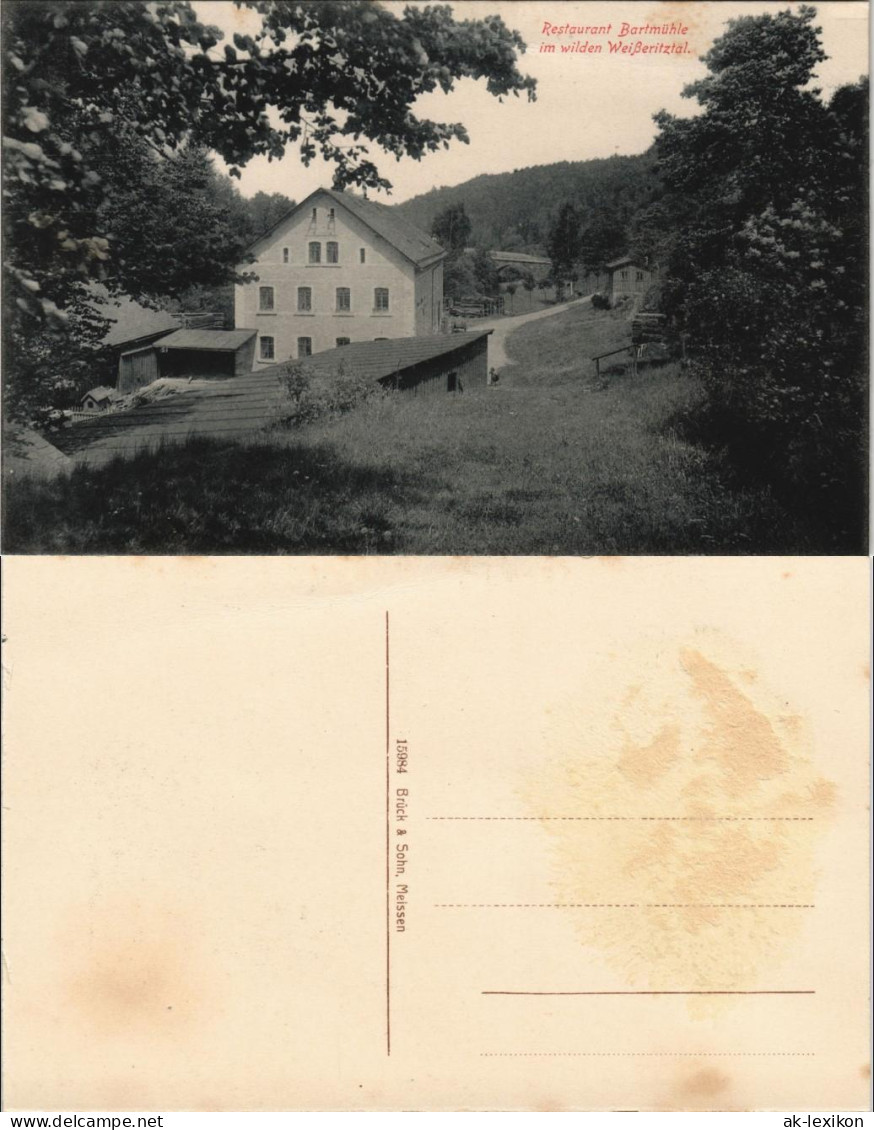Edle Krone-Klingenberg (Sachsen) Wilde Weisseritz Barthmühle 1913